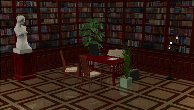 Mod The Sims - Library Wall Mural - Wallpaper Collection