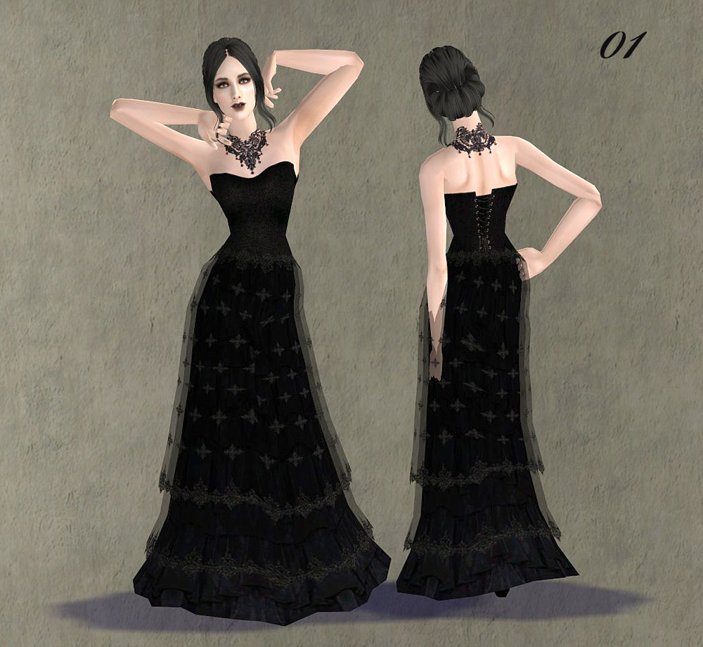 Mod The Sims - Fashion story from Heather. Charm of Gothic . 5 lace ...