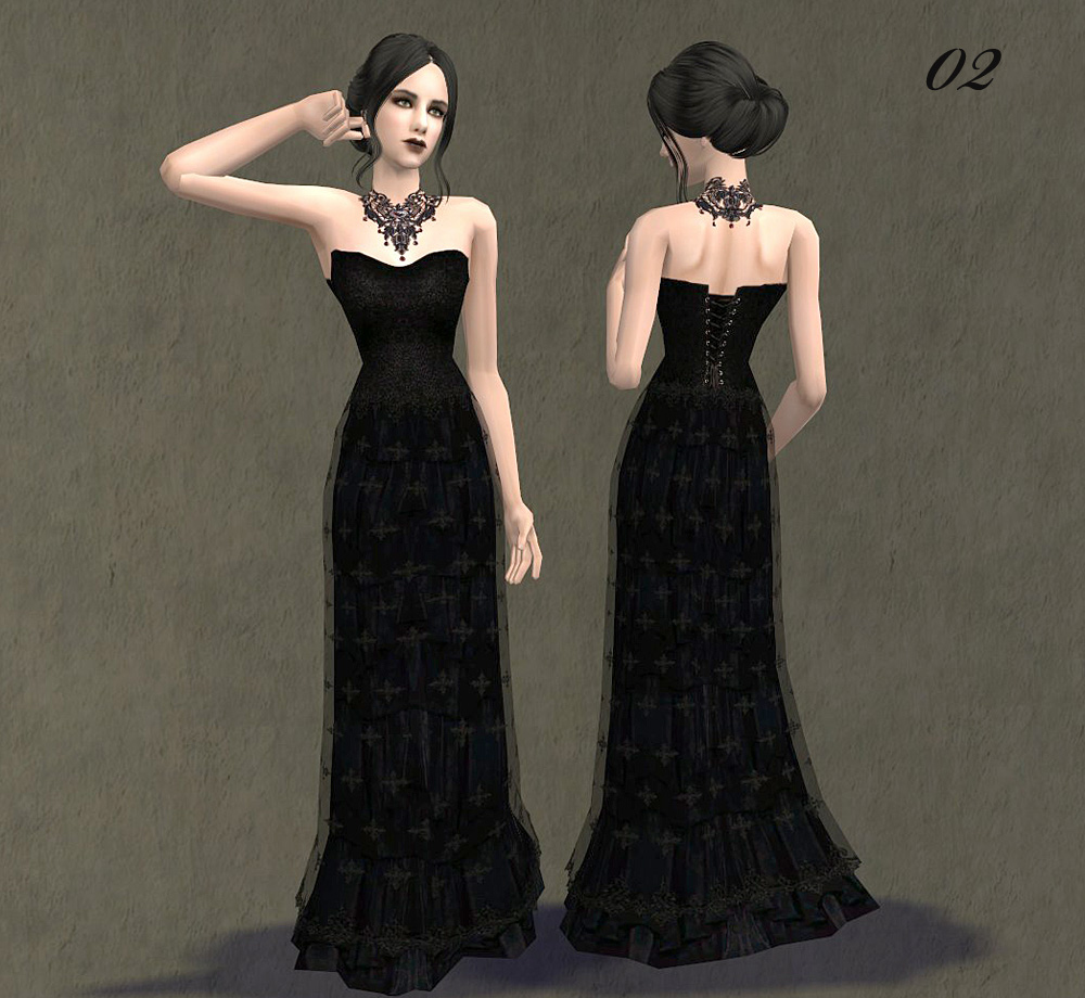 Mod The Sims - Fashion story from Heather. Charm of Gothic . 5 lace ...