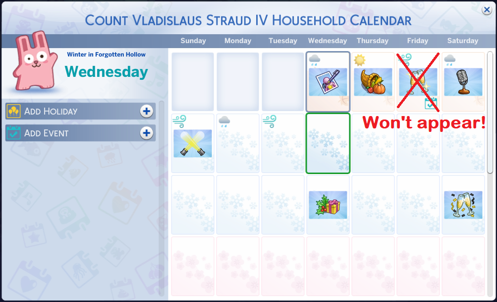 Mod The Sims - Surprise Holidays Be Gone!