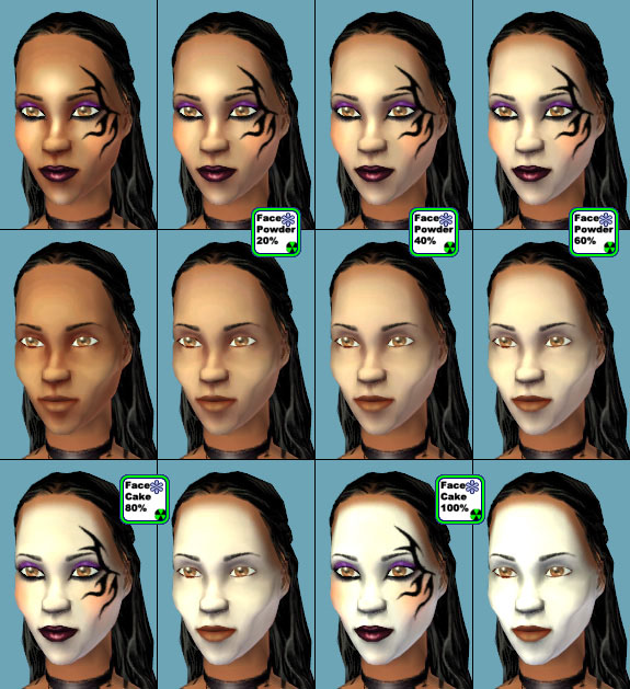 Mod The Sims - White Face Powders and Cakes