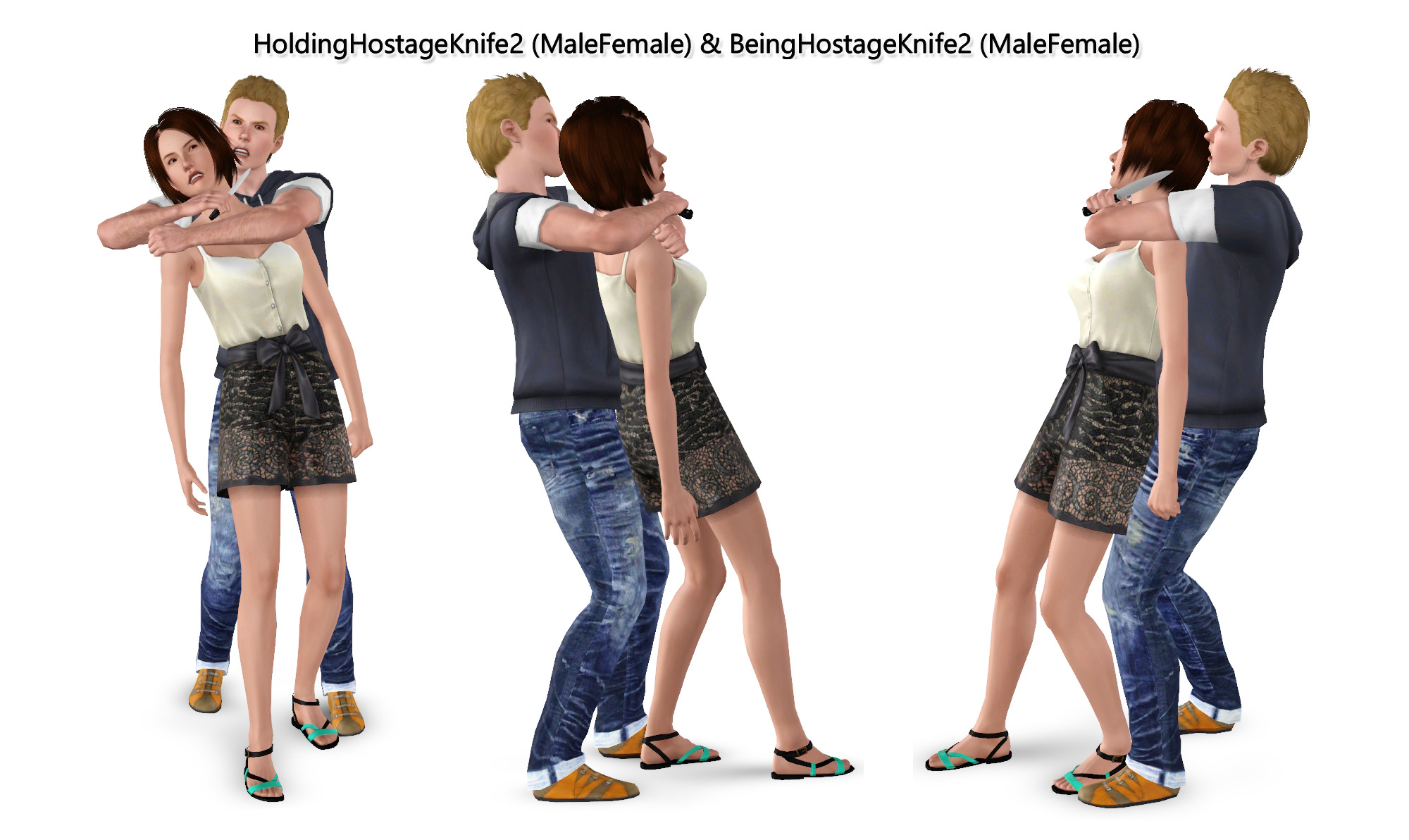 Sims 4 Knife Poses Mod The Sims Hostage With Knife Poses mod the sims hostage with knife poses