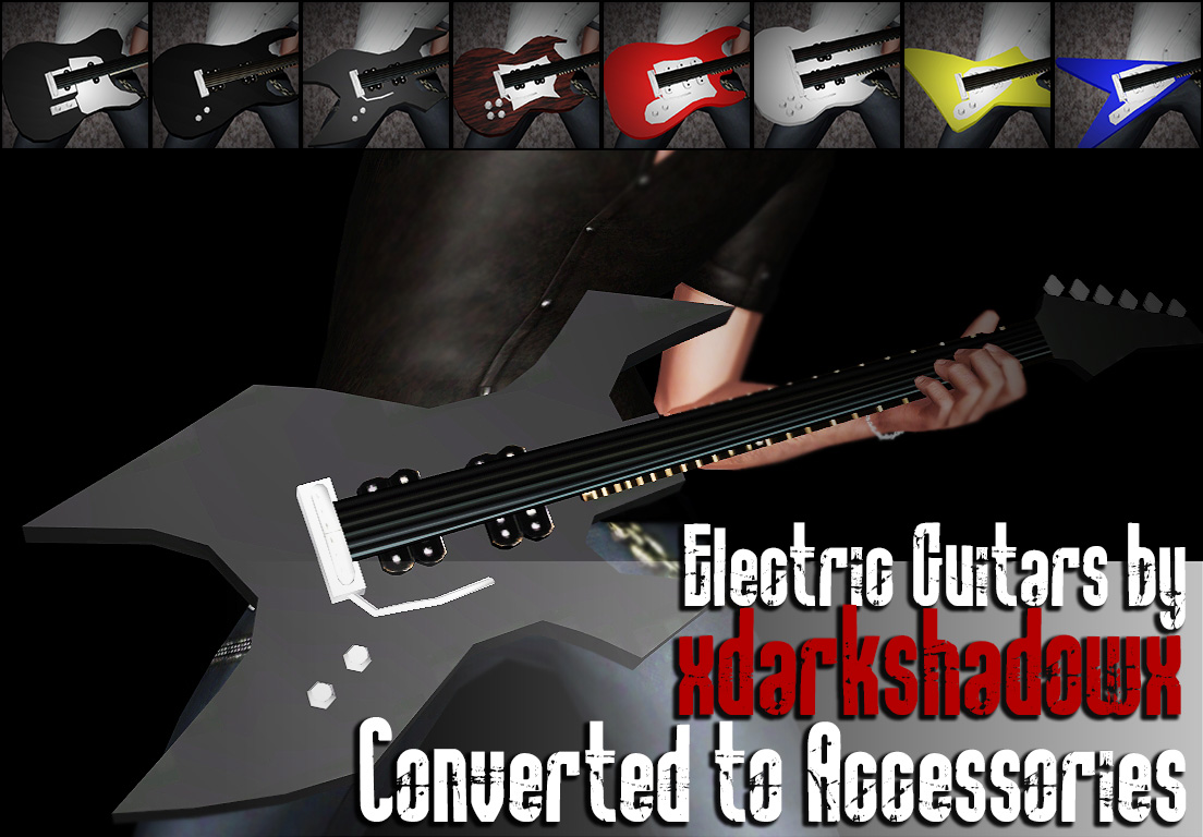 Mod The Sims Electric Guitars by xdarkshadowx Converted to Accessories