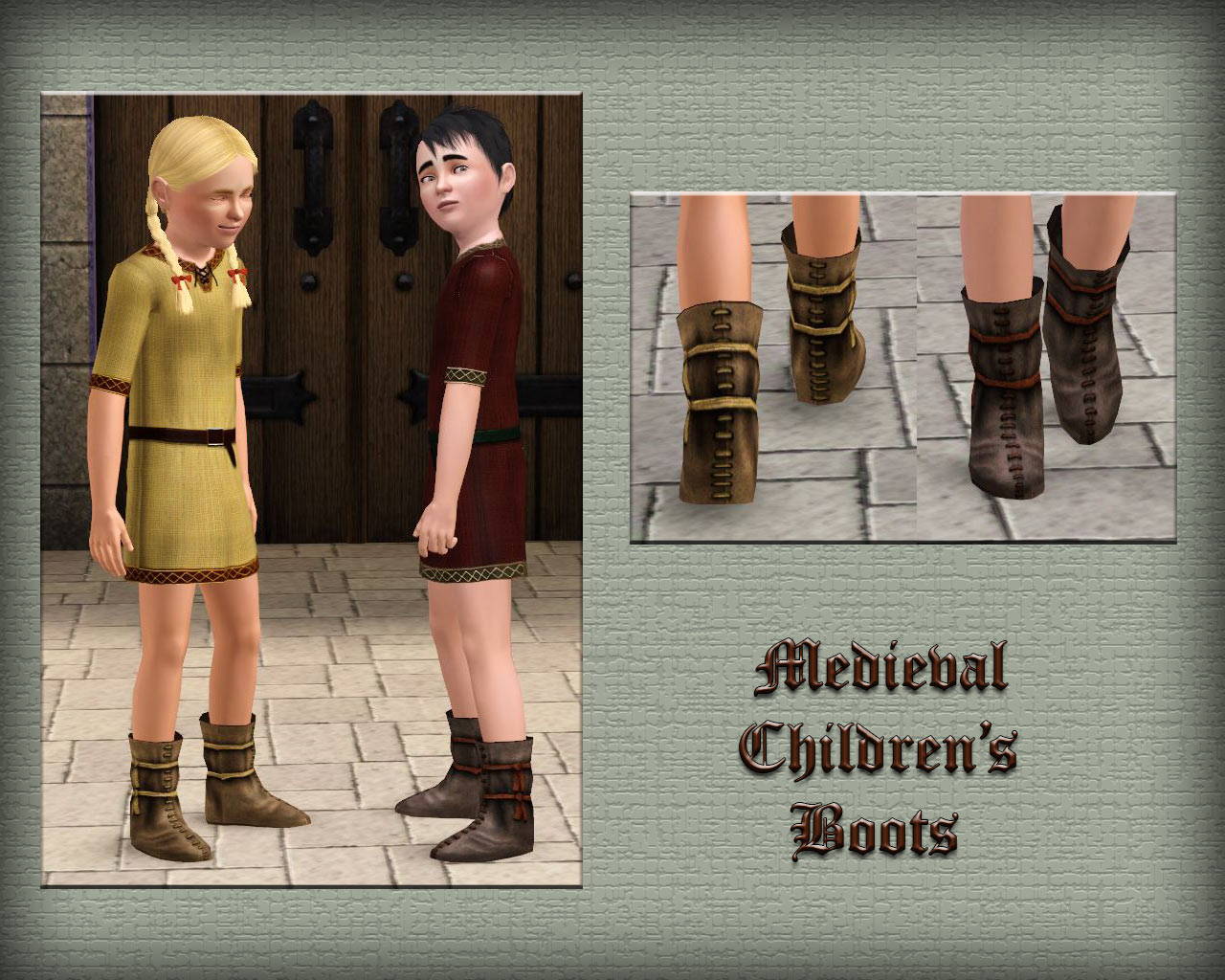 Mod Sims Medieval Shoes for Boys and Girls CAS - Ye Olde Kingdom of Pudding