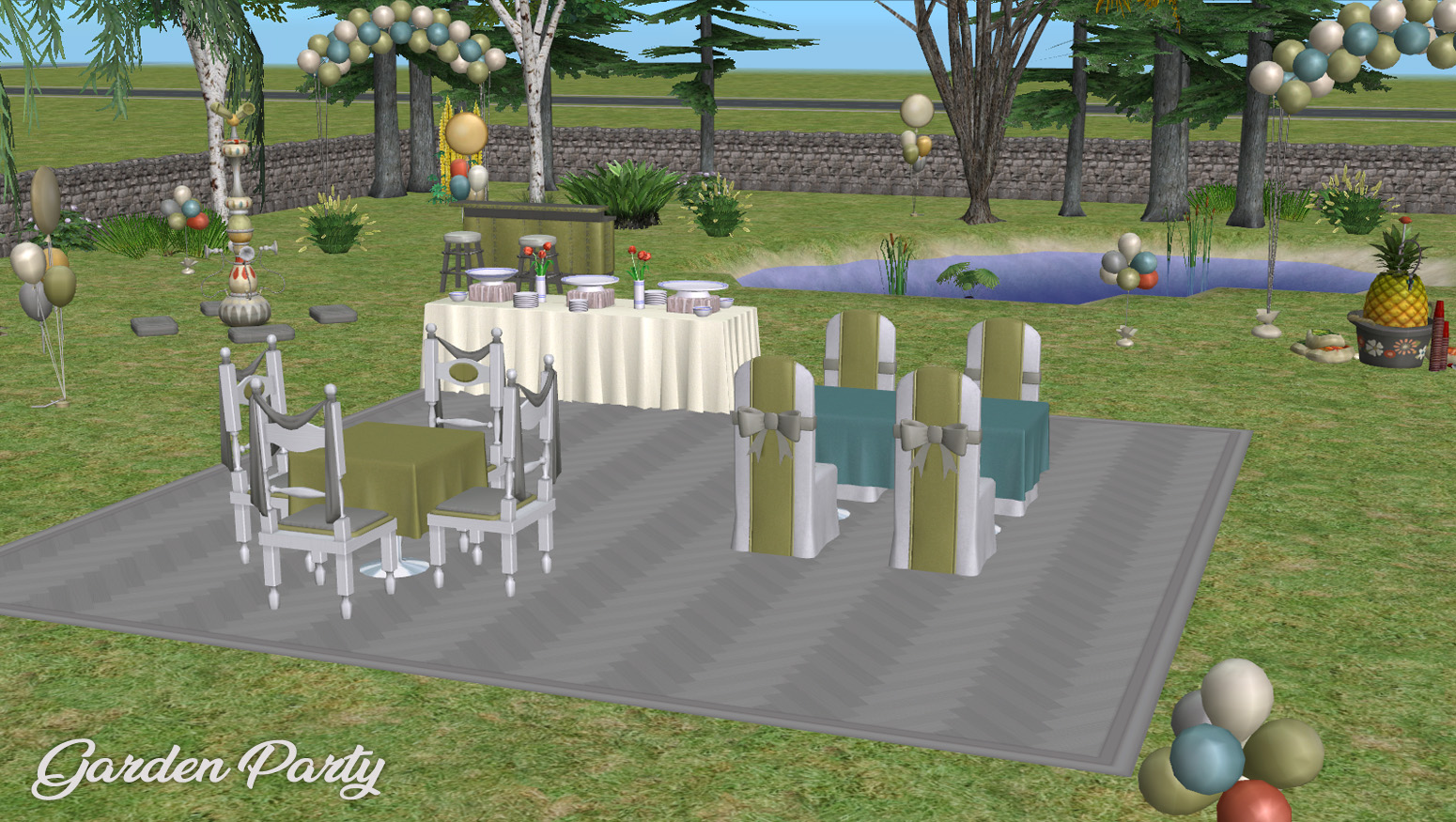 Mod The Sims - Claybee Party (Maxis Recolours), image size:1550x875