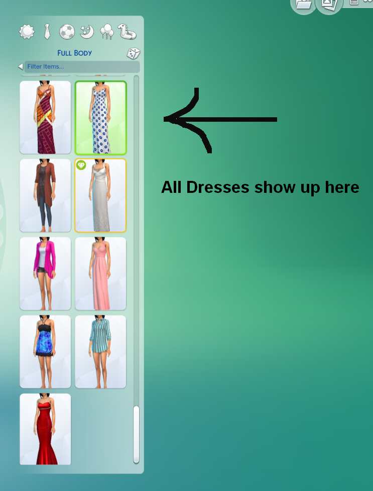 Mod The Sims - Maxi Dress Recolors