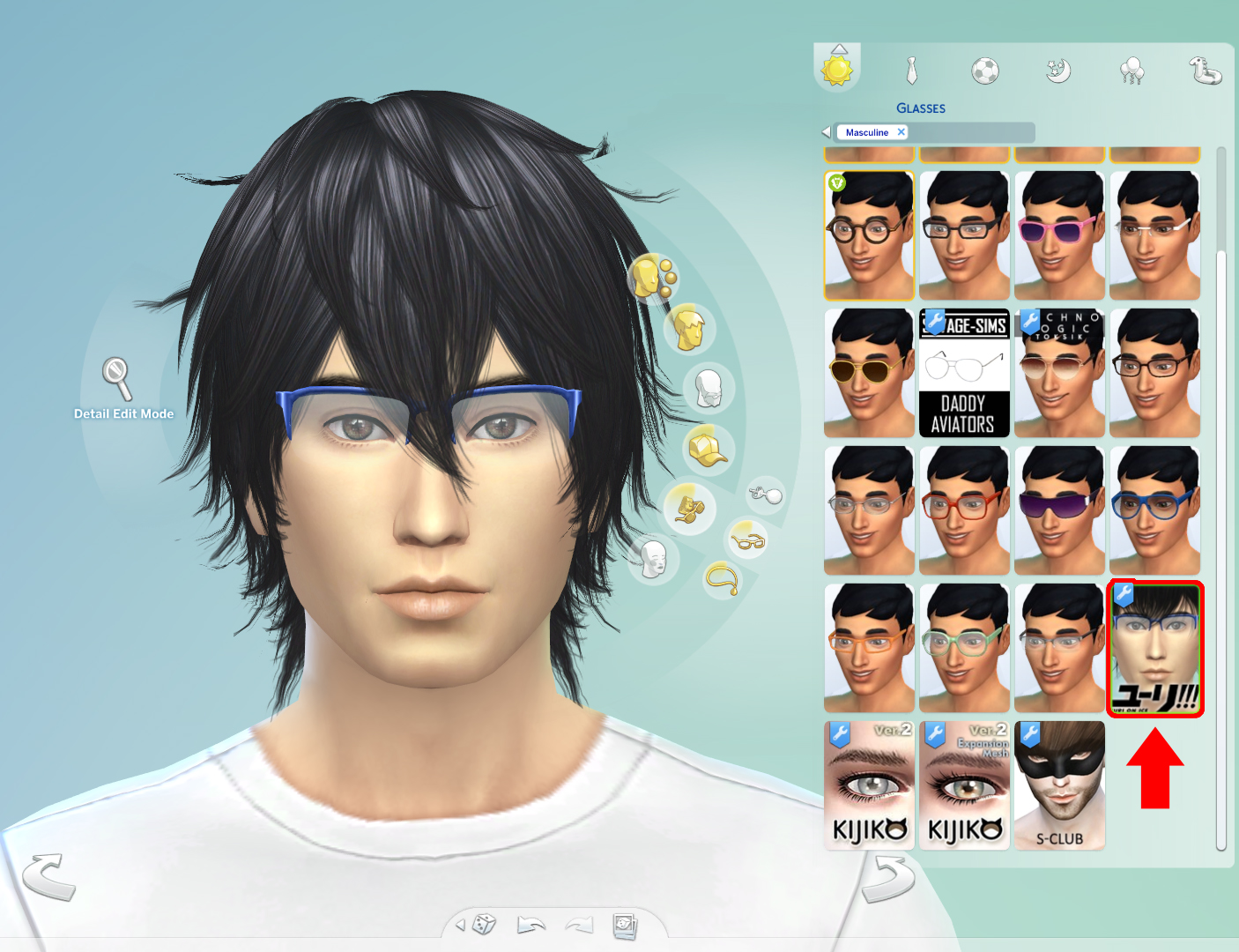 Mod The Sims Yuri On Ice Yuri Katsukis Glasses