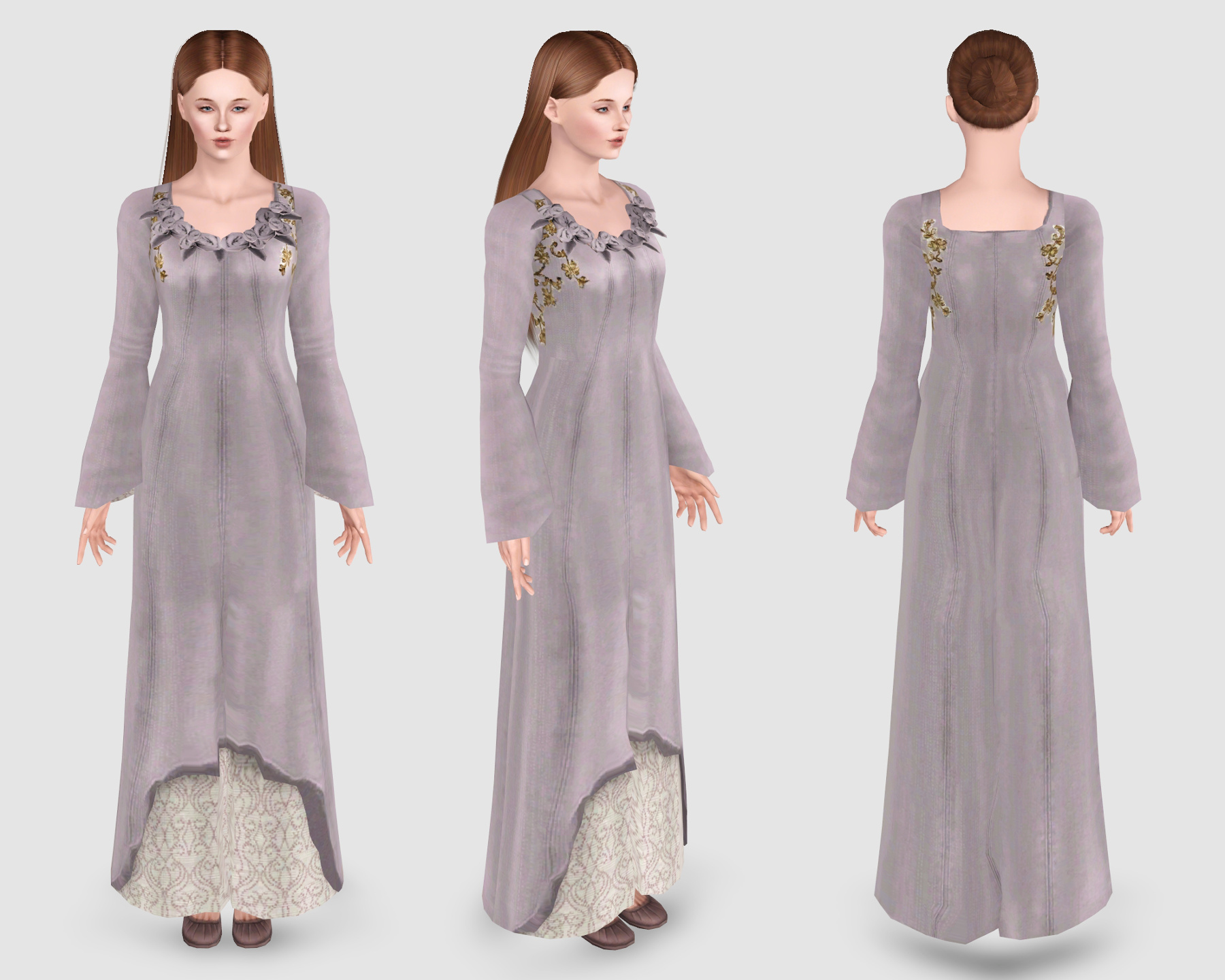 Mod The Sims - Game of Thrones: Sansa's Rose Gown