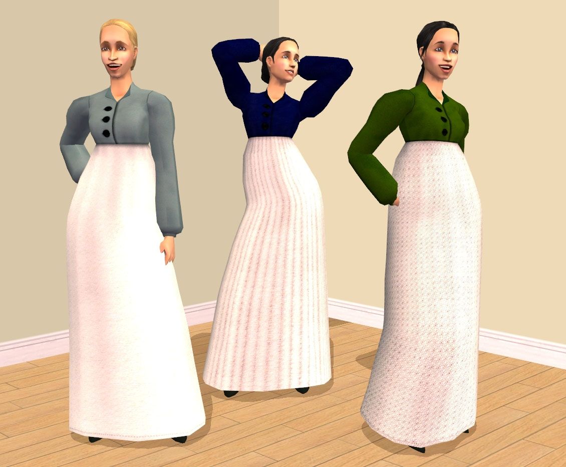 Mod The Sims - Regency Gown with Spencer (Mesh + 7 Recolours)