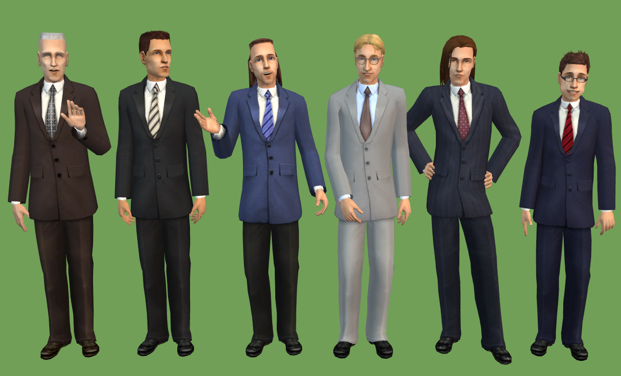 Mod The Sims - BaseGame Suits - default replacement