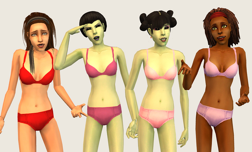 The Sims Resource - Default Replacement Underwear Top and Bottom