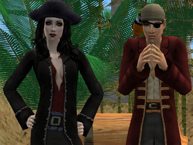 Mod The Sims Scurvy Currs 4 Pirate Outfits For Males And Females