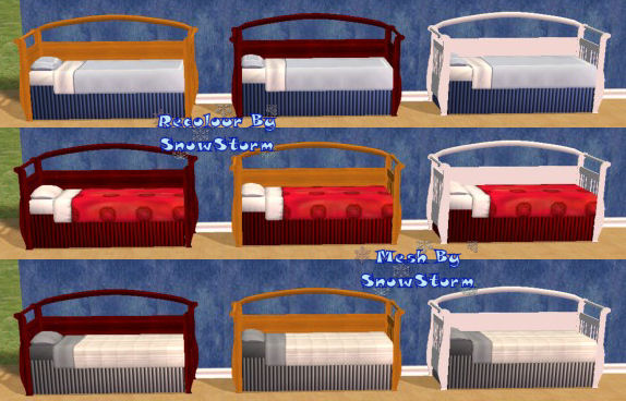 Mod The Sims - Sleigh Style Day Bed *Updated 4/17*