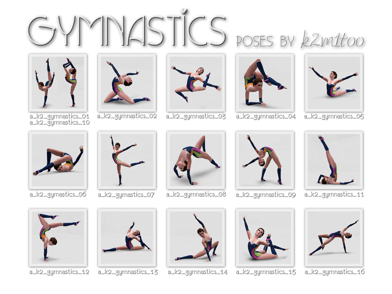 Mod The Sims  Gymnastics Poses 2  bonus updated 30Mar15