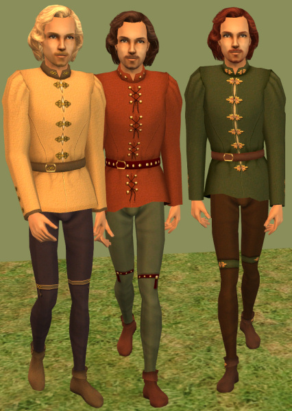 Mod The Sims - Medieval and Renaissance Doublets and Hose in Rugged Style