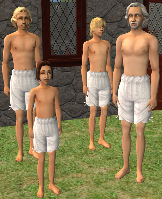 Mod The Sims - Medieval Braies Undergarments for Males