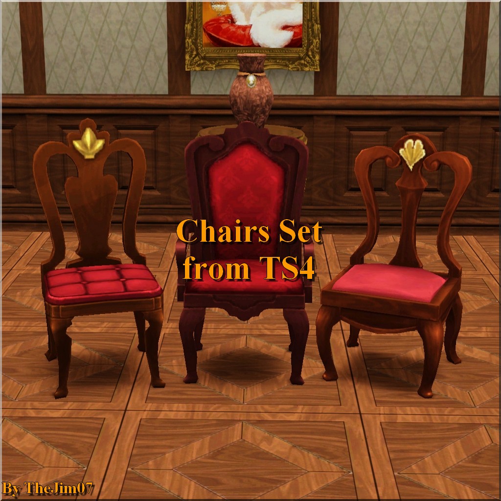 Mod The Sims - Chairs Set from TS4