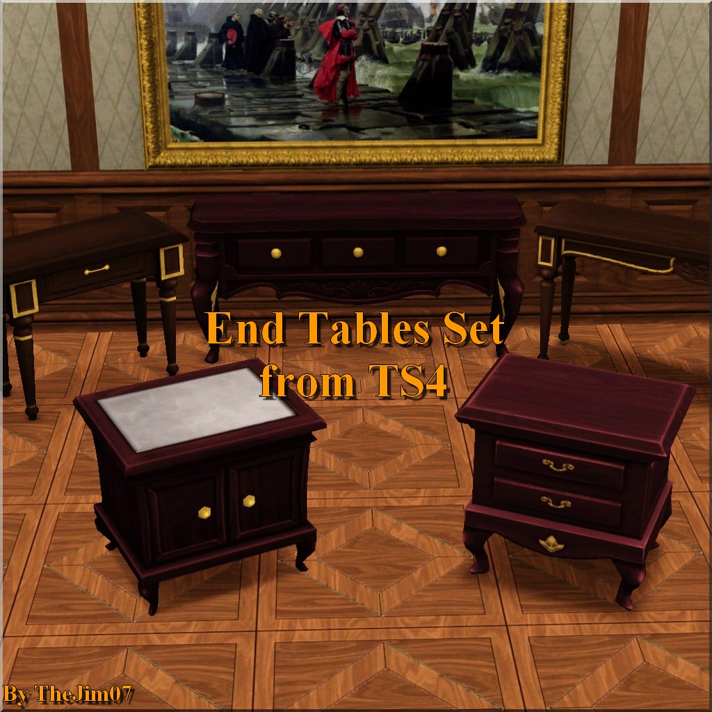Mod The Sims - End Tables Set from TS4