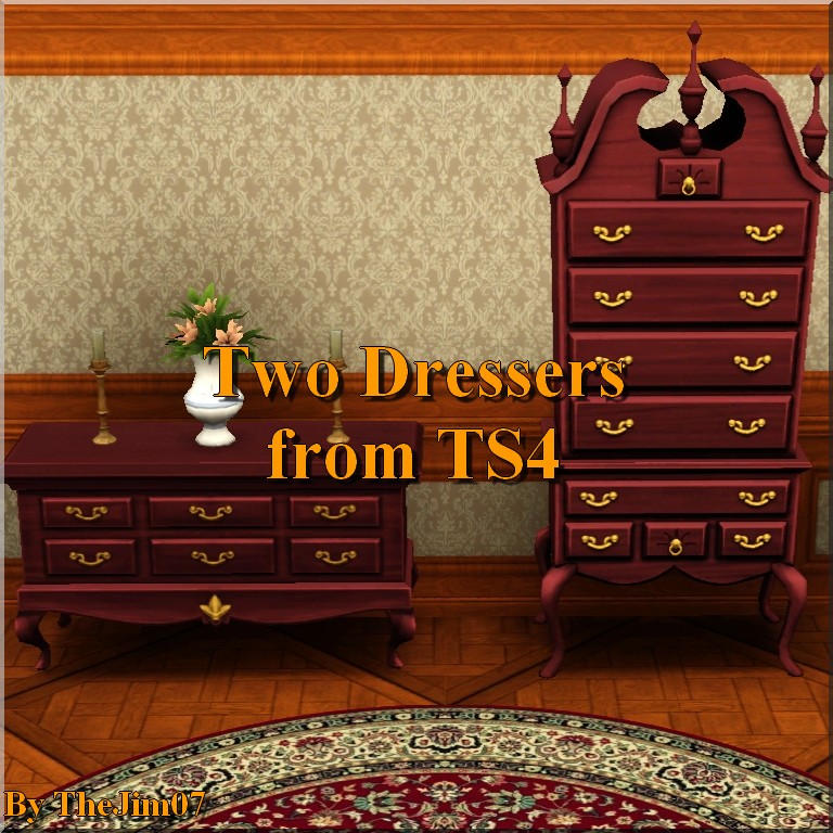 Mod The Sims - Two dressers from TS4
