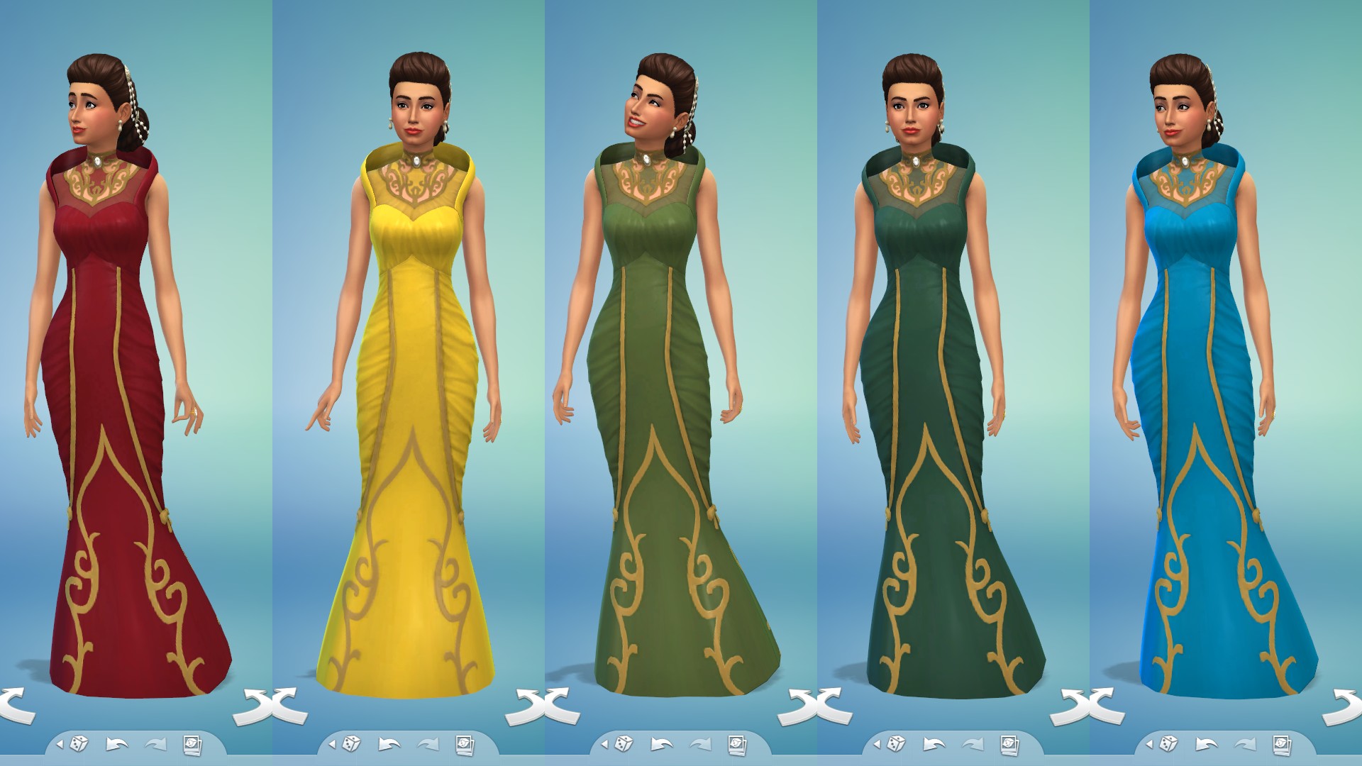 Mod The Sims - Vampire Formal Dress Recolors