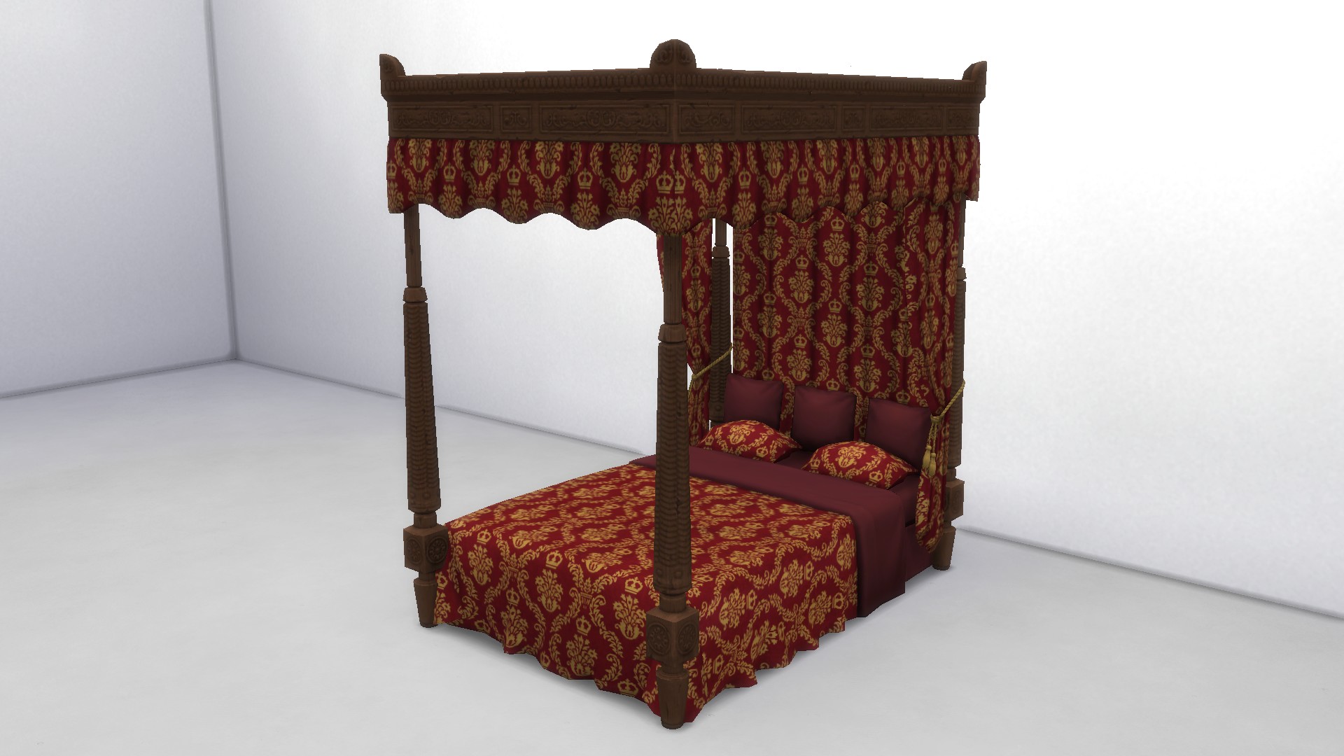 Mod The Sims Medieval Queen Bed, Medieval Bed Frame