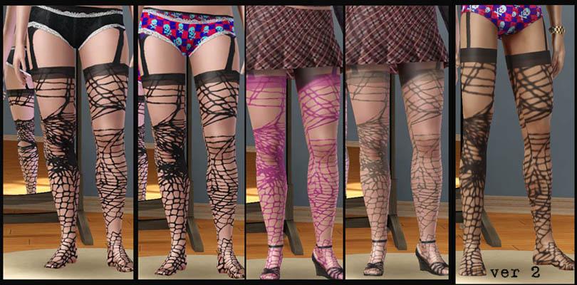 Mod The Sims - The Meaning of Trash: A Set of 6 Shredded Stockings - UNISEX  now available