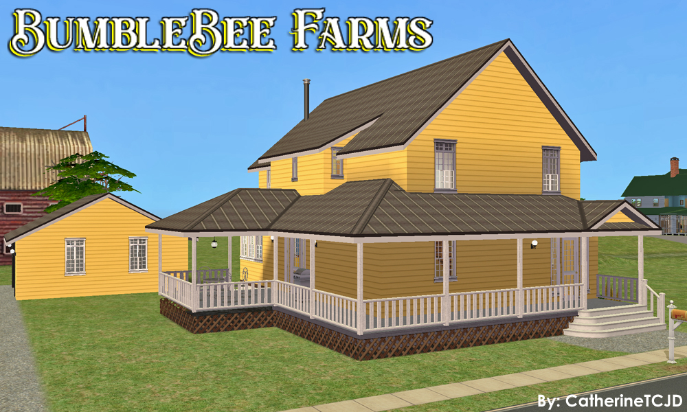 Mod The Sims Bumblebee Farms 4b 3b, How To Do A Wrap Around Roof Sims 4