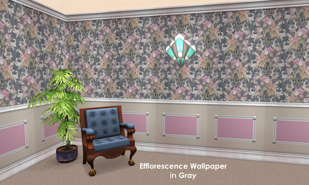 Mod The Sims - Four Victorian Dayroom Wallpapers with MaxisMatch Painted  Wainscoting