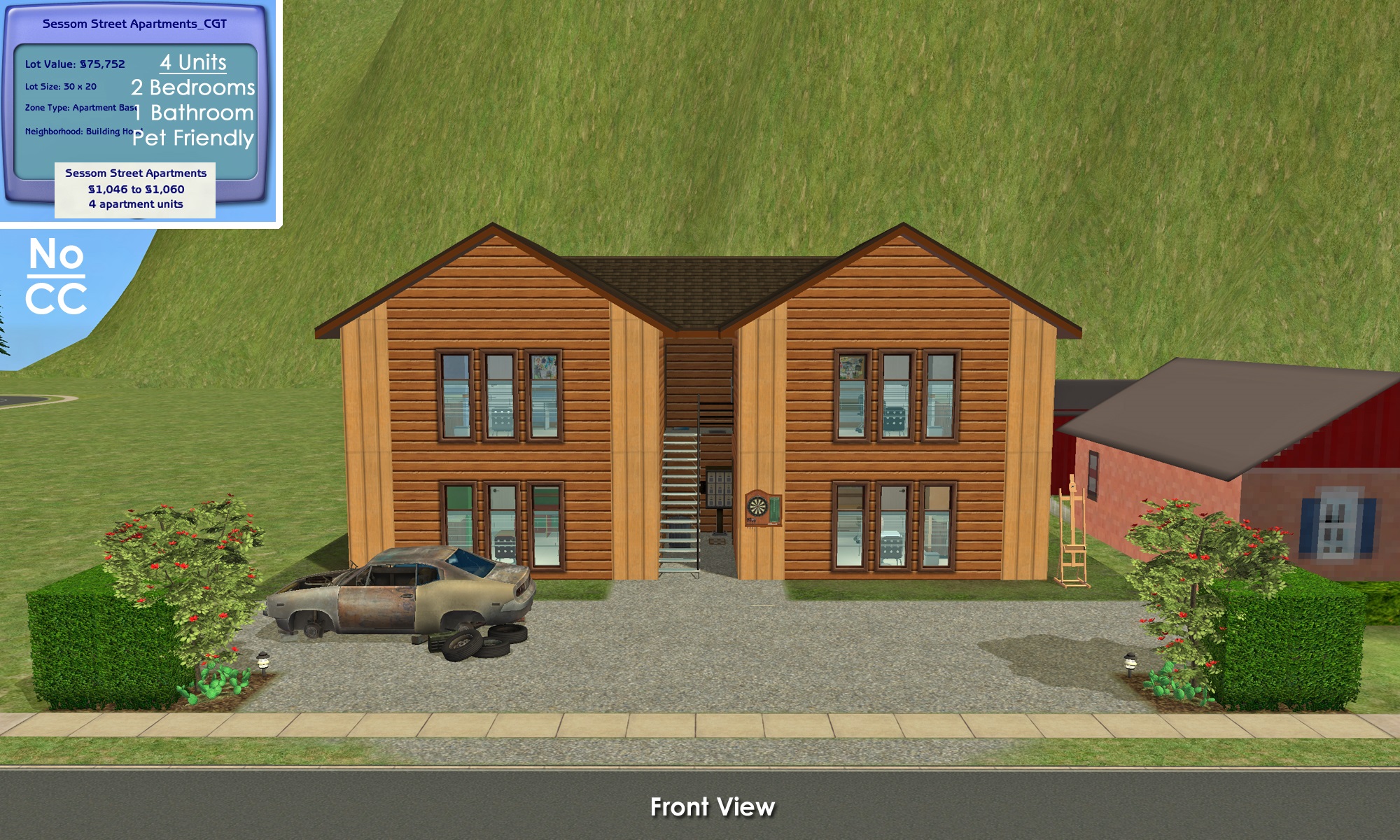 Mod The Sims Sessoms Street Apartments Four Cheap 2Bedroom Apartments