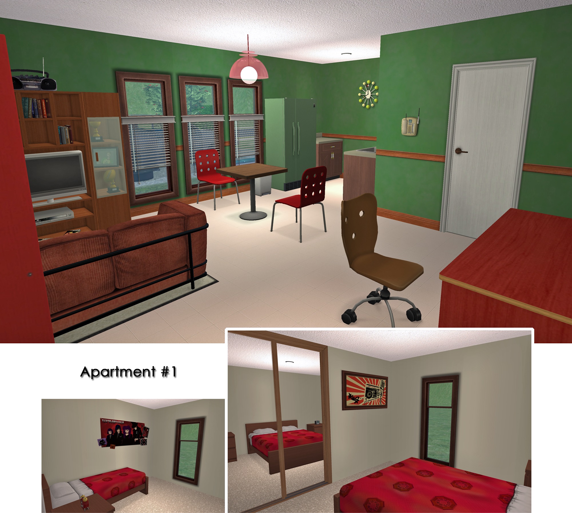 Mod The Sims Sessoms Street Apartments Four Cheap 2Bedroom Apartments
