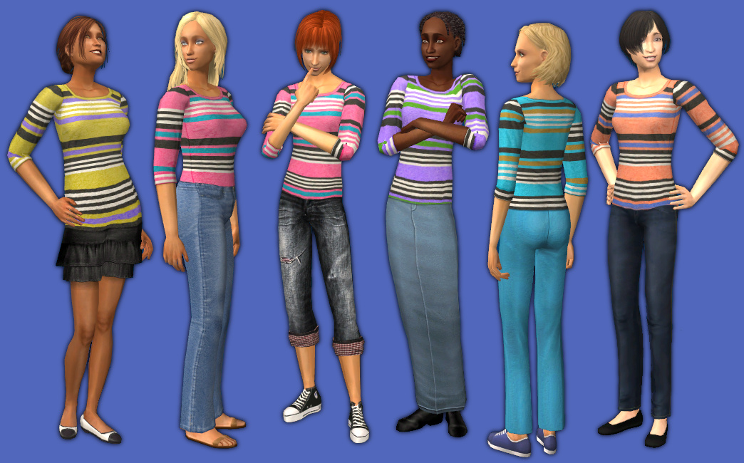 mod-the-sims-7-multicolored-striped-shirts-for-women