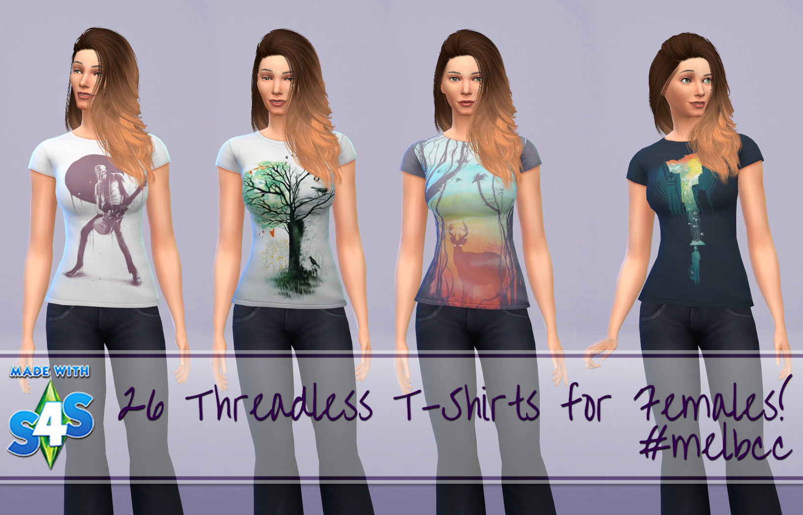 tidligere skrive Comorama Mod The Sims - 26 Threadless T-Shirts for Females!