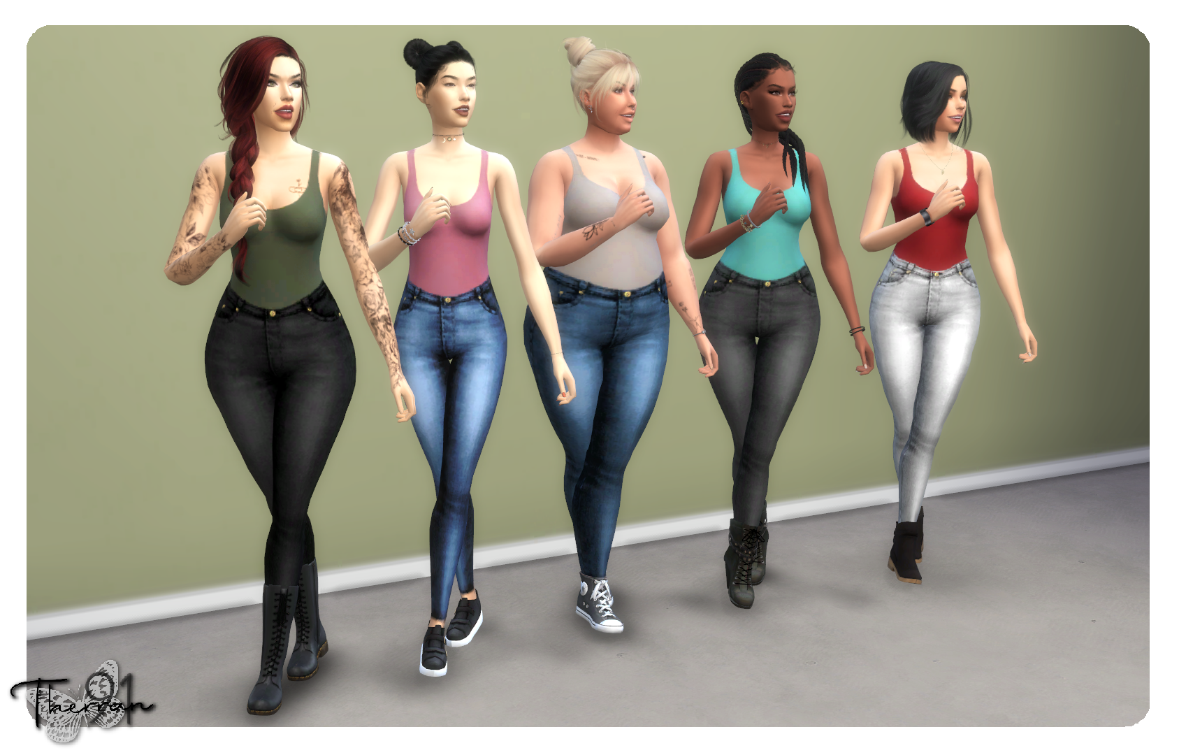 The Sims Resource - Pants Denim Jeggings