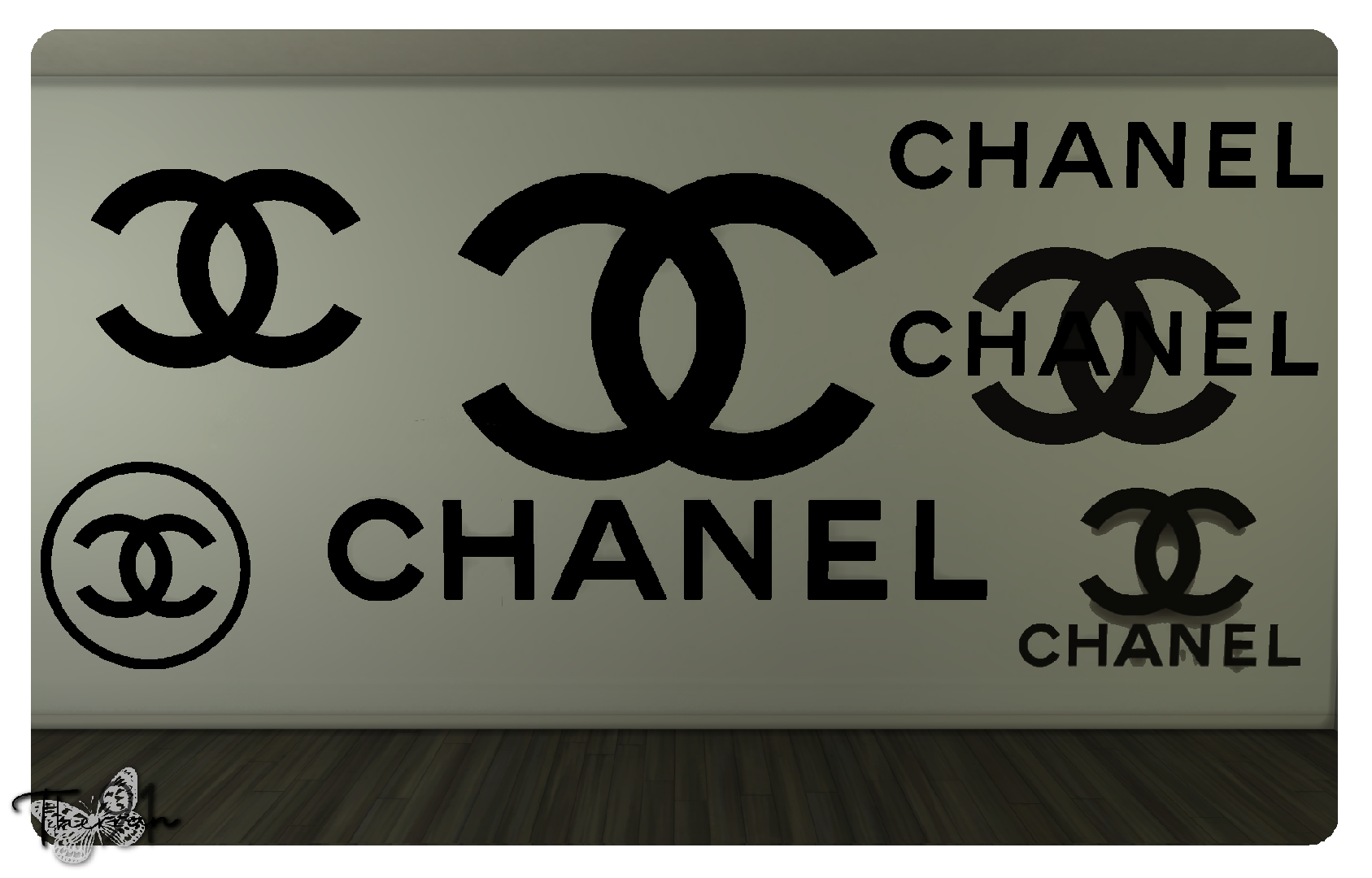 Mod The Sims - Chanel wall stickers