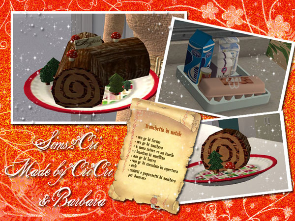 Tronchetto Di Natale Wiki.Mod The Sims Tronchetto Di Natale Christmas Log Cake