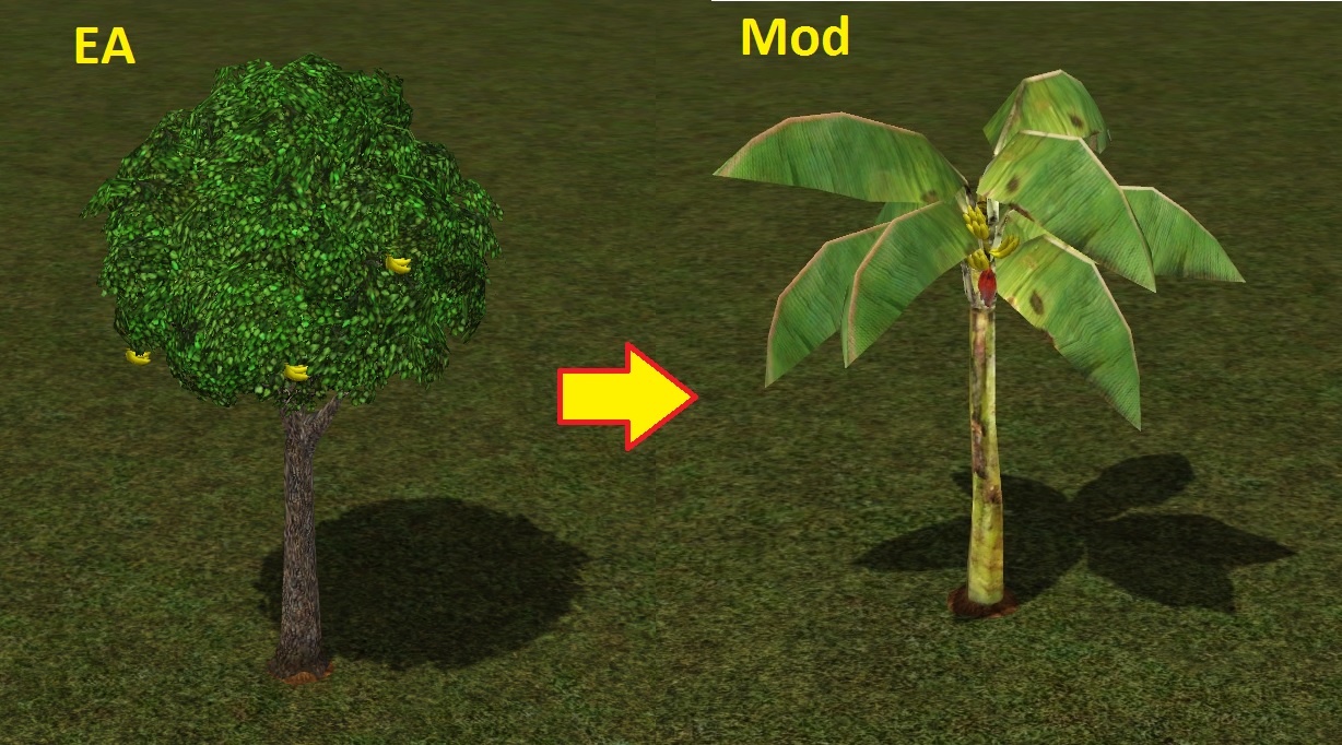 Mod The Sims - Harvestable Banana Plant (Updated 17 Nov 2015)