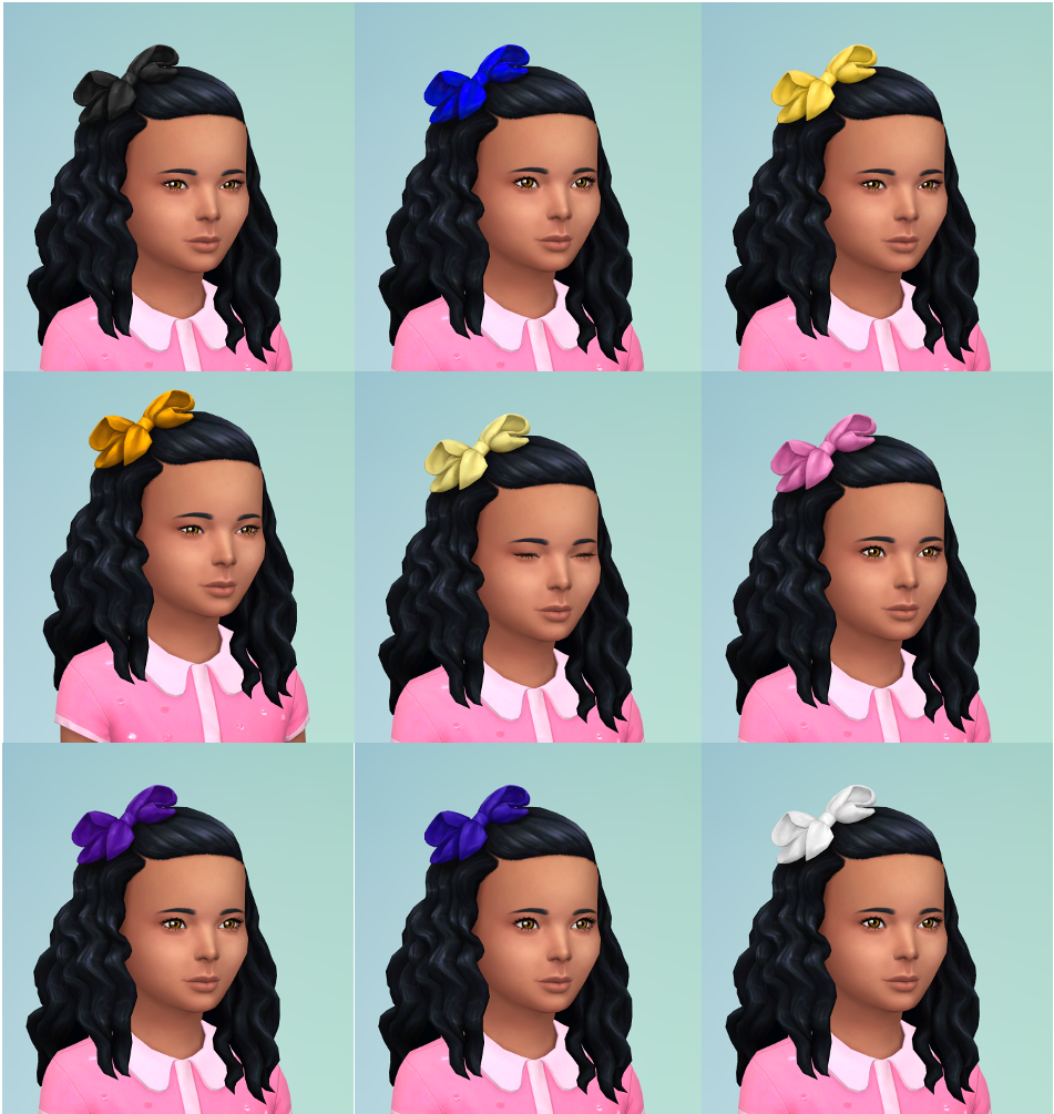 Mod The Sims - Hair Bow Freedom (Cats & Dogs Child Hair)