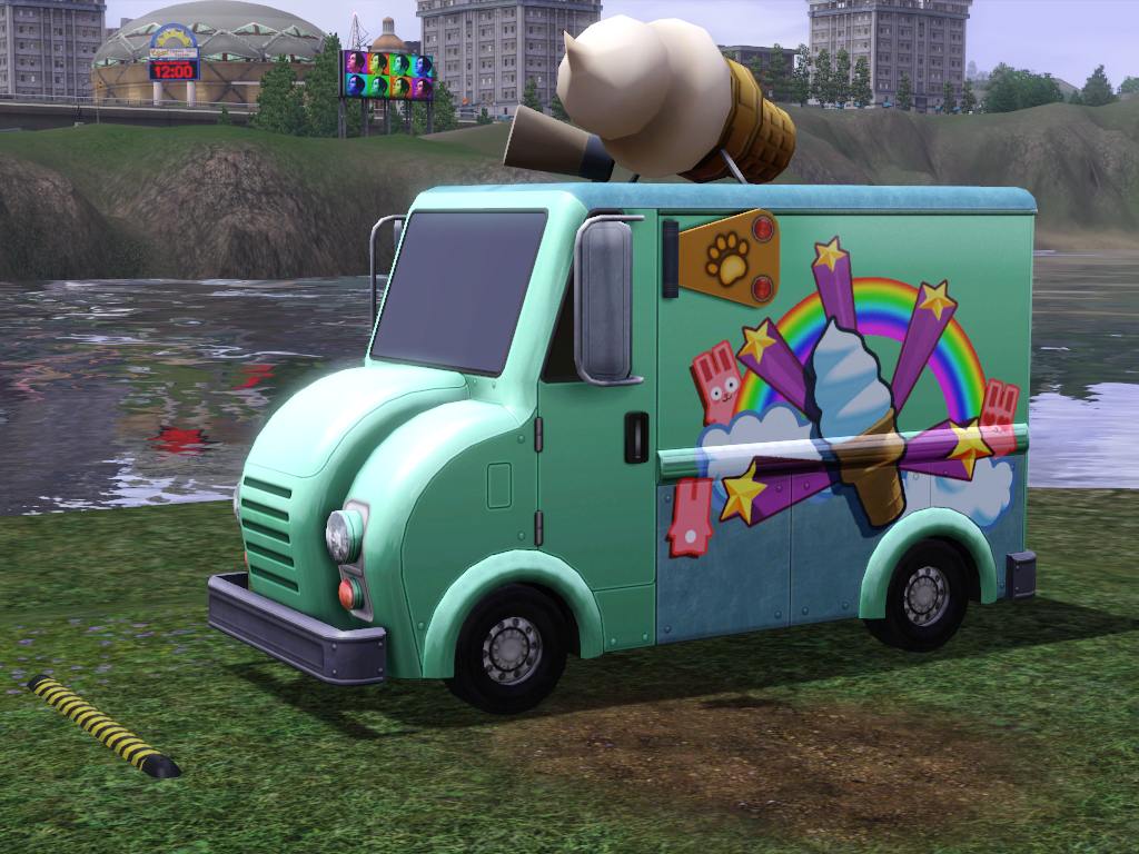 Mod The Sims Buyable Driveable Ice Cream Truck Animal Control Van