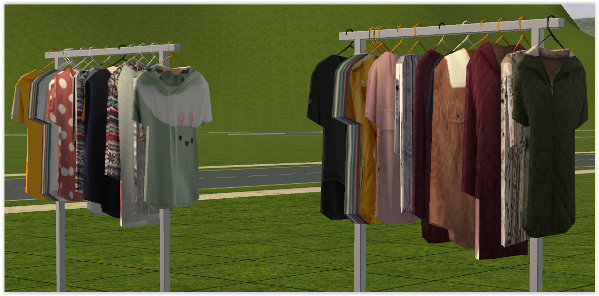 Mod The Sims Clothing Rack Recolours