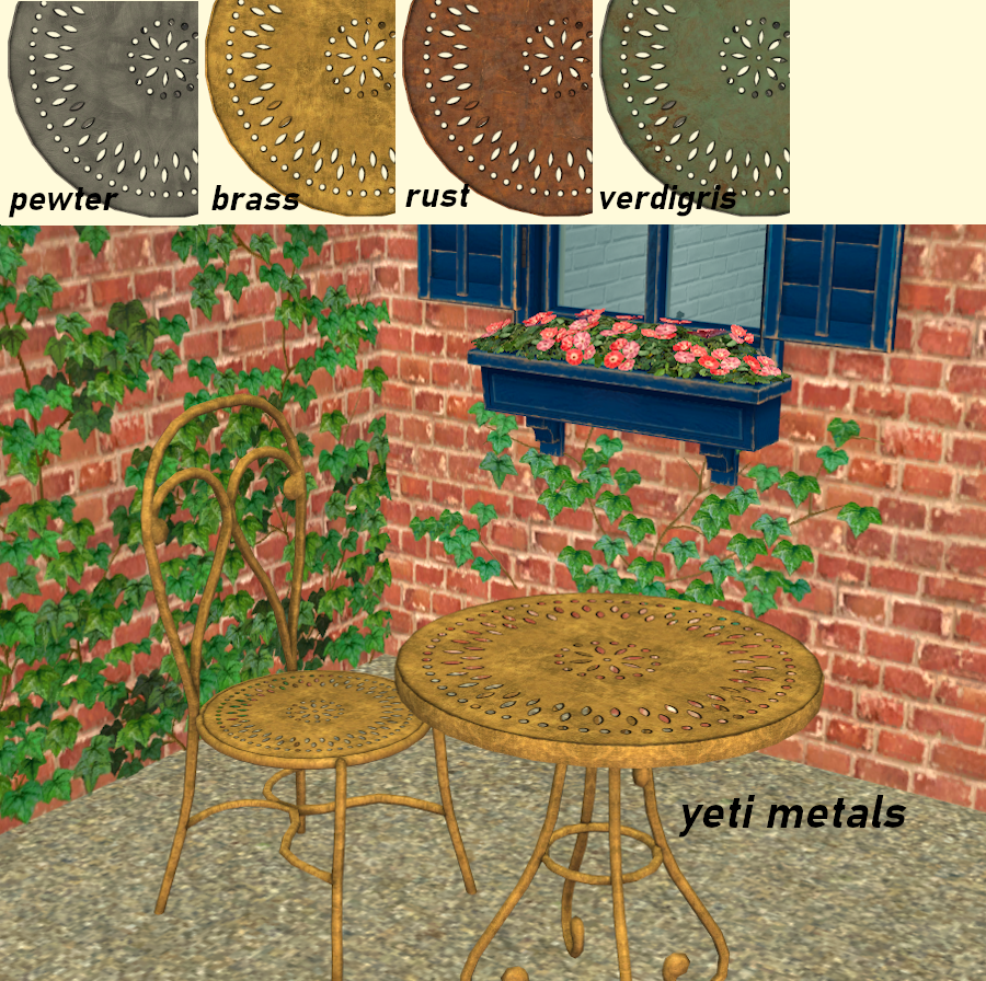 Mod The Sims - Glass and metal recolors for the Seasons