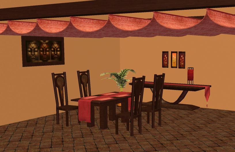 Mod The Sims Red Thai Dining Room