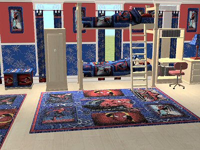 Mod The Sims Mcalli Spiderman Bedroom Set, Spiderman Bunk Bed Set