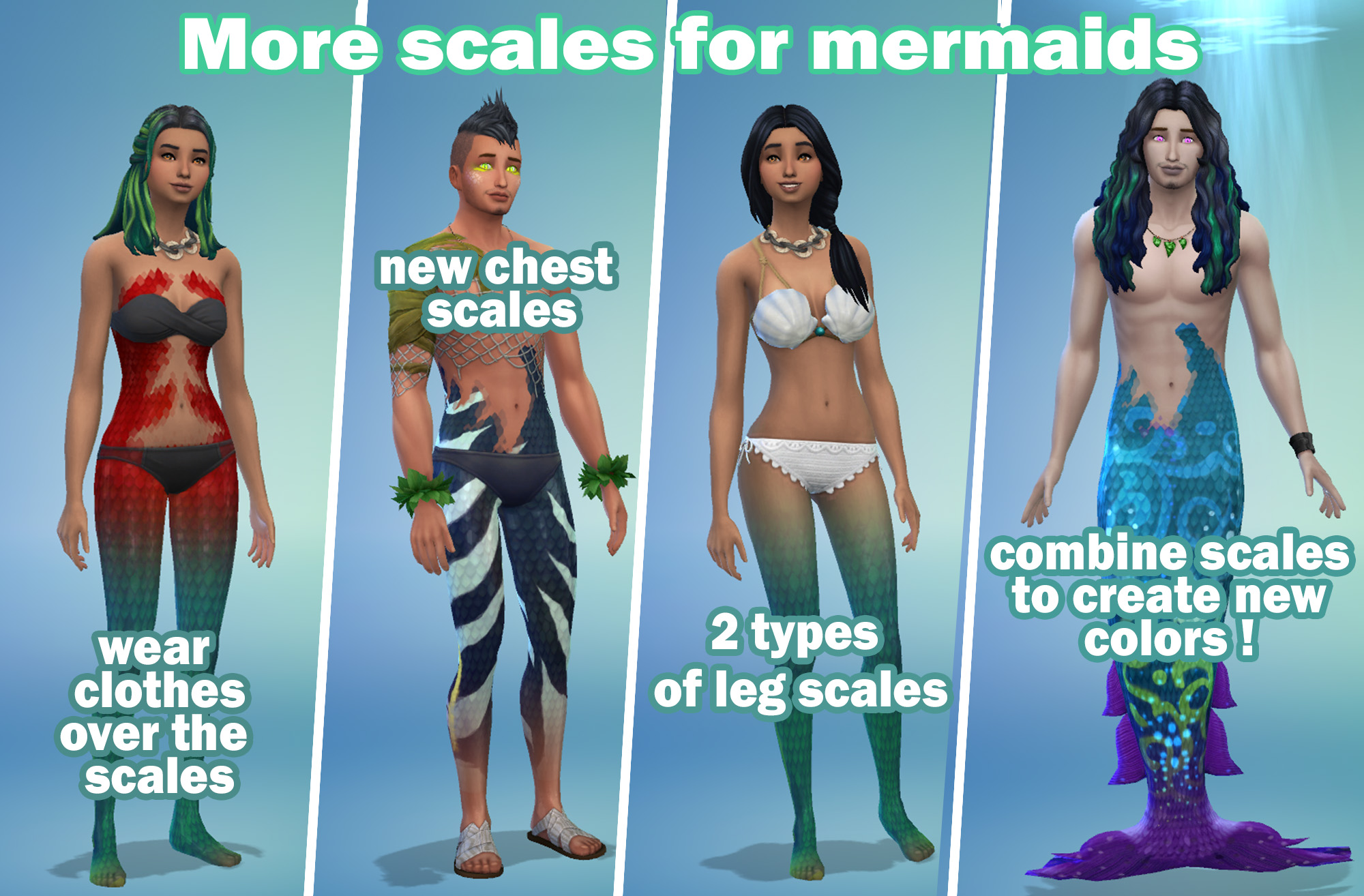 Mod The Sims Leg Scales For Mermaids Chest Scales For Male 22