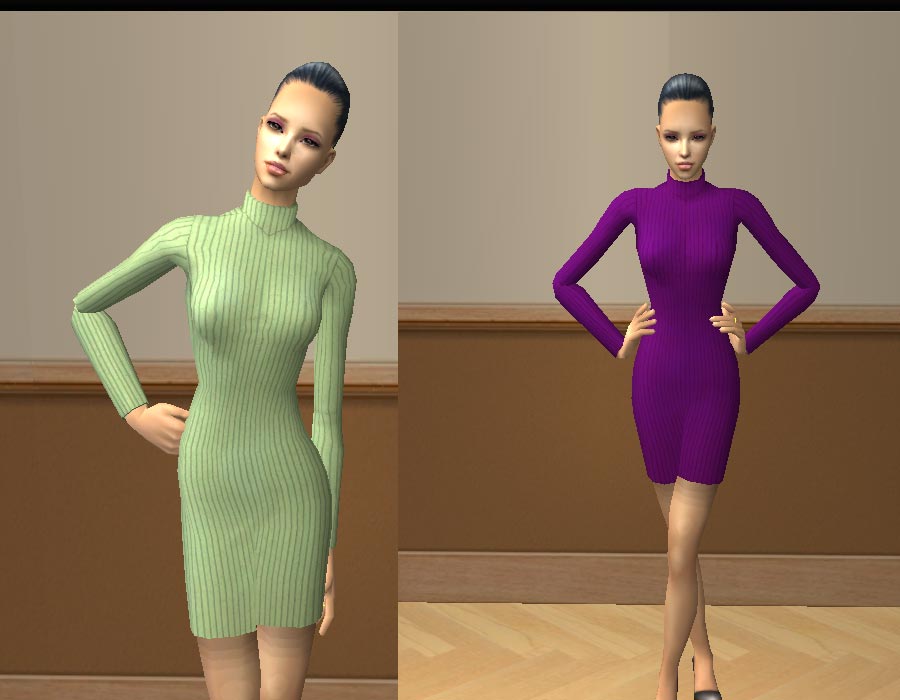 Mod The Sims - 9 Recolors of Women's Basegame Dress: Rich and Light Solid  Colors
