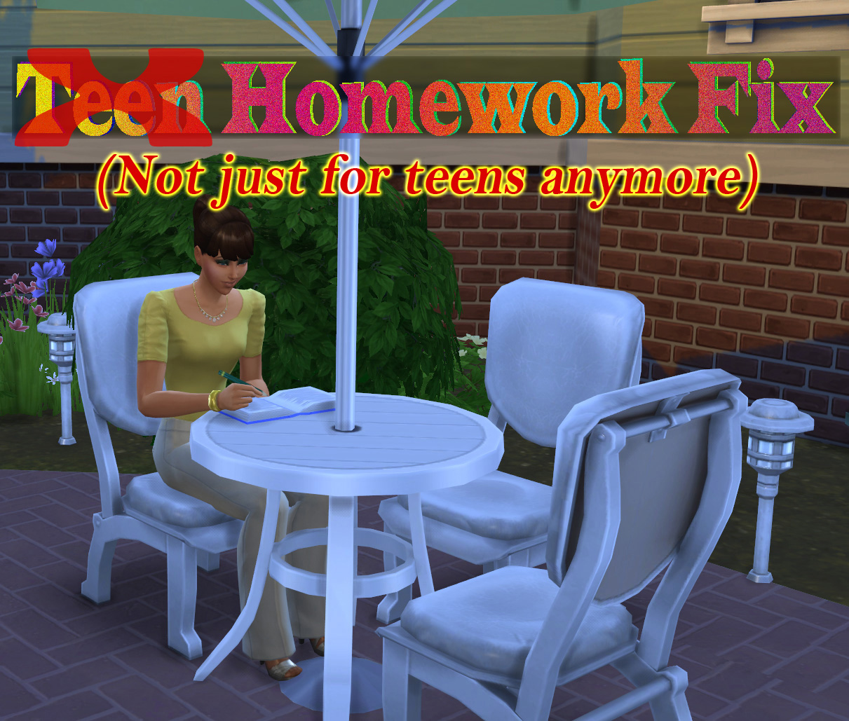 the sims 4 how to make homework