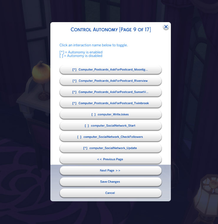Mod The Sims Self Configurable Autonomy Mod Scamv6