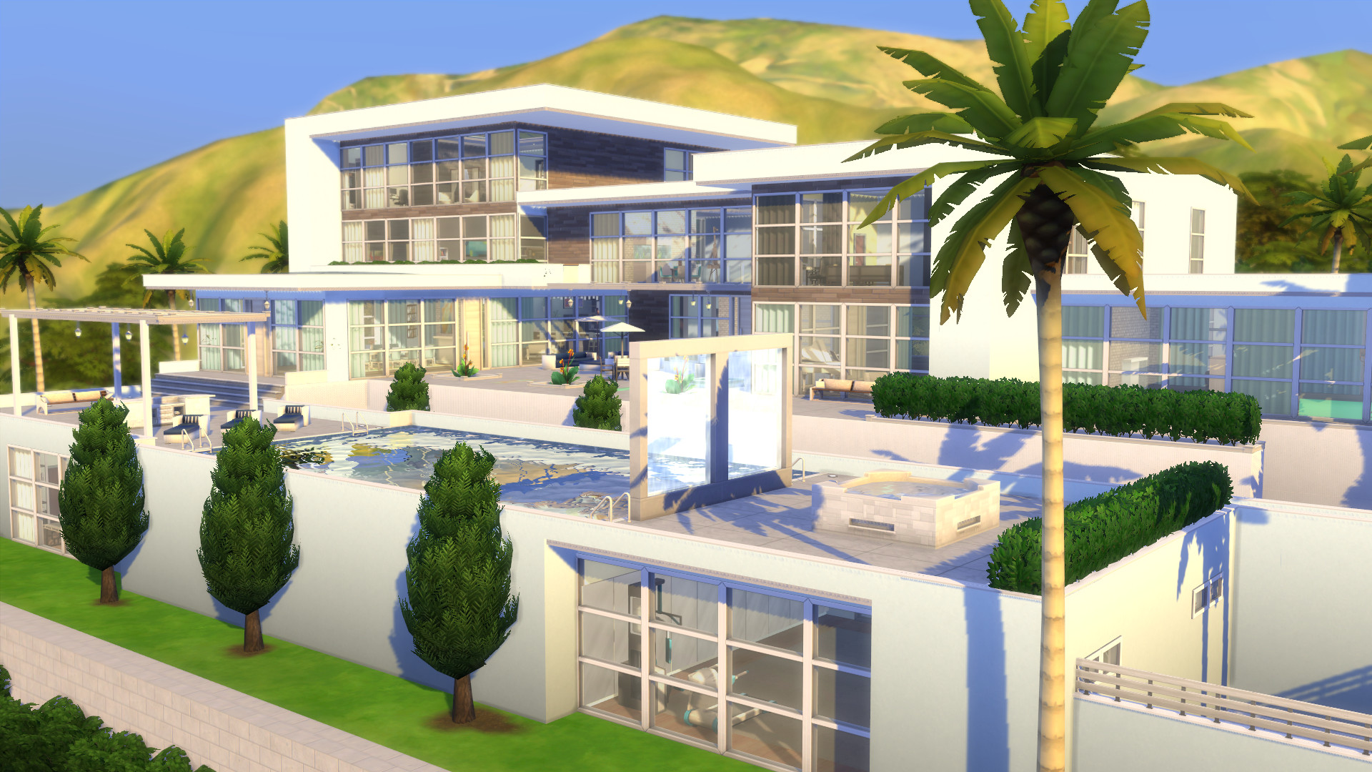 Mod The Sims Modern Celebrity Mansion 6br 8ba