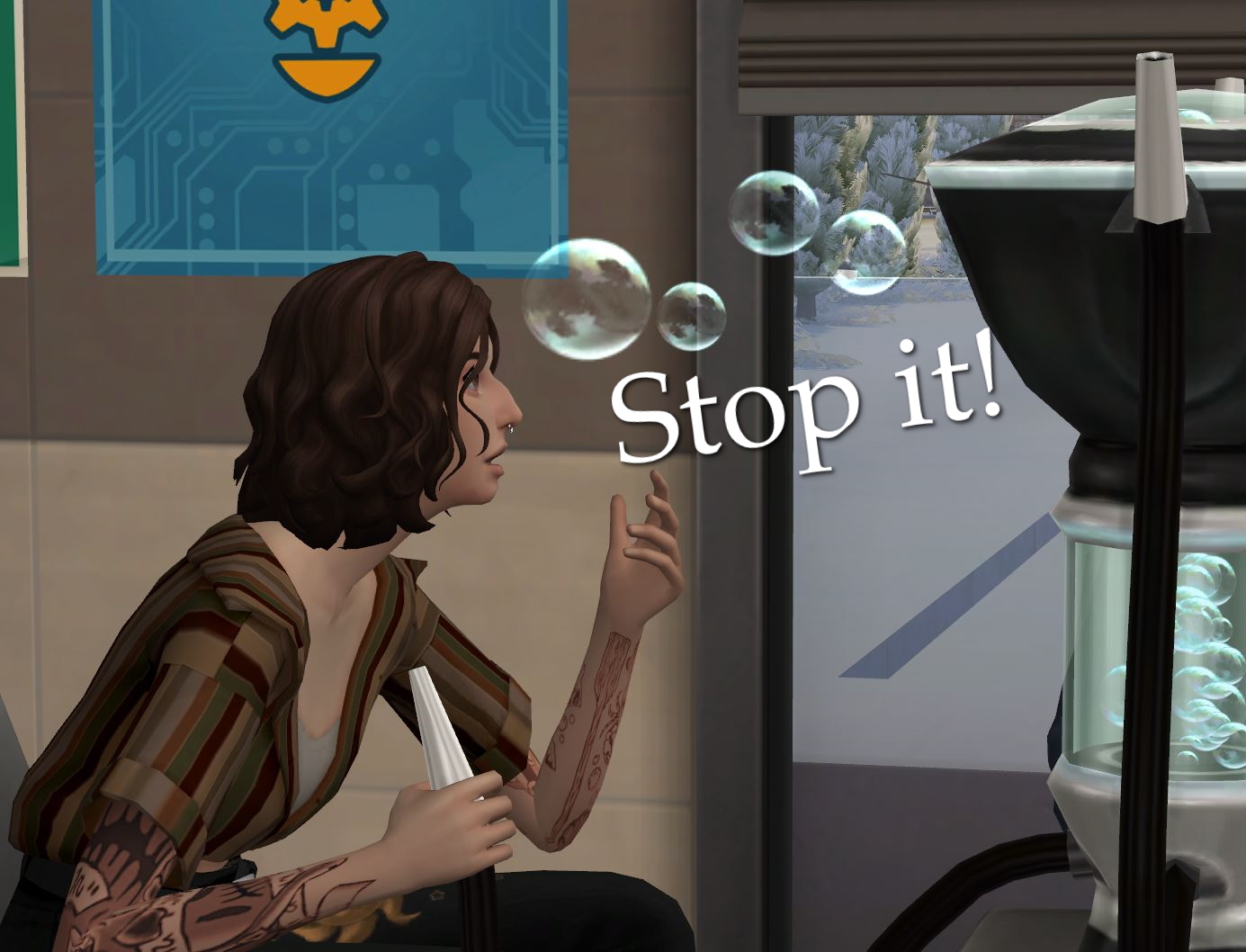 Mod The Sims - No bubble blower or talking toilet reactions!