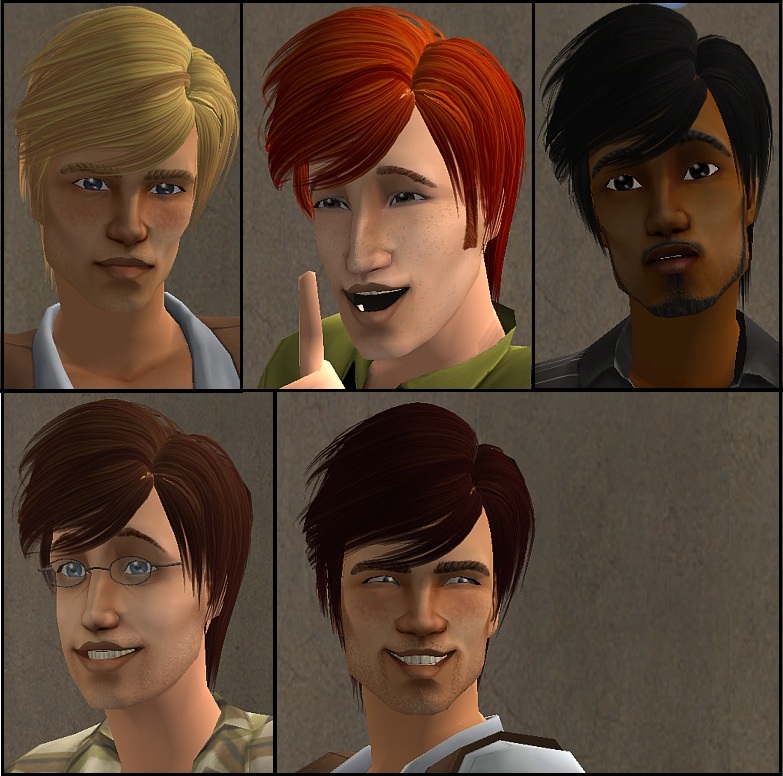The Sims 4 Custom Content: 90s inspired Masculine Hairstyles