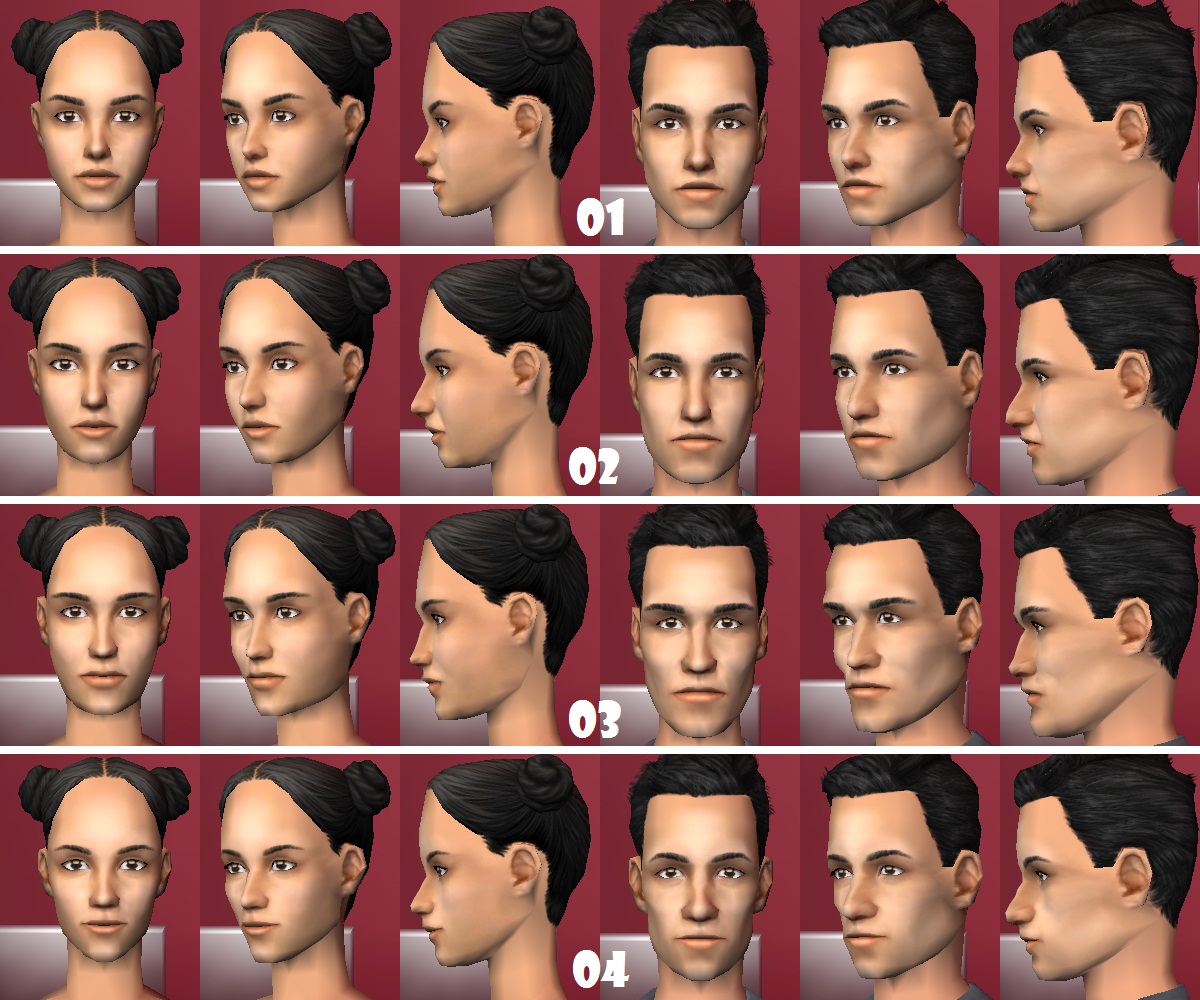 Sims 2 Face Templates
